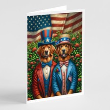 Caroline's Treasures All American Chesapeake Bay Retriever Greeting Cards Pack 8