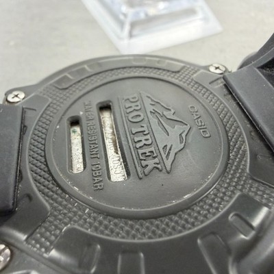 Casio Protrek Watch Men 54mm Black Triple Sensor Daydate Digital