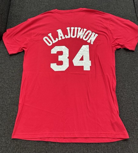 Hakeem Oajuwon Houston Rockets NBA Mitchell & Ness Hardwood Classics XL Shirt - Picture 9 of 10