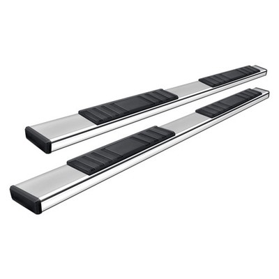 For Ram 1500 11-18 TrailFX 4'' T4 Series Cab Length Polished Trapezoid Step Bars
