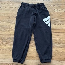 adidas Black/White Relaxed Fit Sweatpants Women  s Sz M