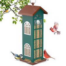 Metal Bird Feeder Bird Feeders for Outdoors Hanging,Waterproof and Rust-Proof...