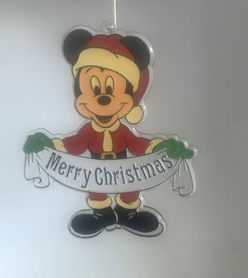 Vintage Disney Mickey Mouse Resin Acrylic Christmas Ornament