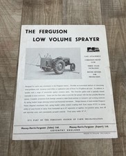 MASSEY FERGUSON 1950s Tractor SPRAYER Advertising Farm Pamphlet Sales Brochure