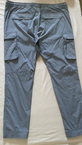 H&M Men's XXL Skinny Fit Coupe Moulante Slate Blue Cargo Pants Active - Picture 8 of 8