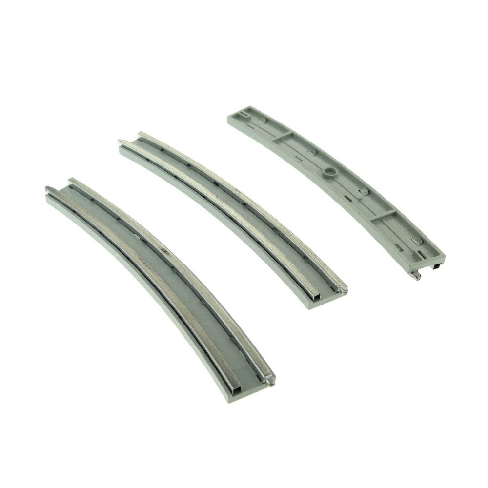 3x Lego Electric Rail Metal 12V Light Gray Curved Curve Type2 3241b