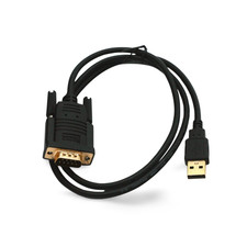 3ft USB A to DB9 Male Serial Port Adapter Prolific GT Chipset - Black