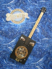BLUZWATER BLACK AND TAN CIGAR BOX GUITAR #345