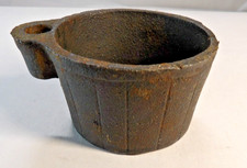 Mini Cast Iron Pot Made In Twain 3" Round 1-3/4" Tall Missing Lid