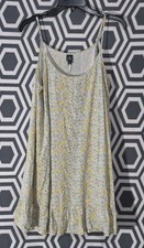 Wild Fable White, Blue & Yellow Floral Print Cami Dress Size XL (A39)