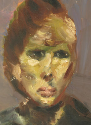 J. Phillips - 1970 Öl, Porträt Einer Figur