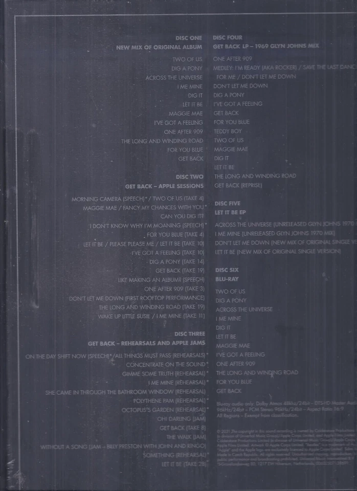 THE BEATLES Let It Be 6 disc super deluxe cd box set 100 page book sealed - Bild 2 von 2
