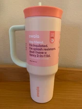 Owala "Desert Bloom" 40oz Straw Tumbler with Handle Peach, Coral HTF Whole Foods