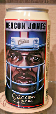 DEACON JONES 2000 COORS LOS ANGELES RAMS  BEER CAN FOOTBALL NFL EMPTY