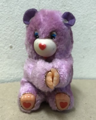Purple Bear plush mini Hugger Vintage Clip on 1980's grabber clinger retro toy | eBay
