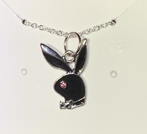 Silver Playboy Bunny Black With Pink 