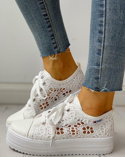 scarpe sportive sneaker bianco pizzo tela lacci ginnastica comode 9124 |  eBay