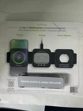 myCharge 3-in-1 Wireless Charging Pad-OPEN BOX-Sold AS-IS