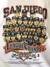 Vintage 1998 League Champs MLB San Diego Padres Shirt Reprint S-5XL
