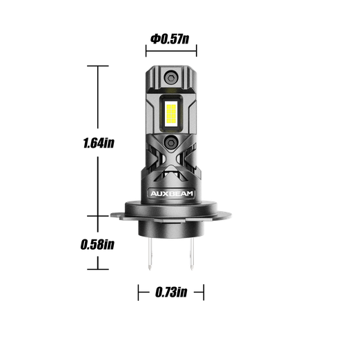AUXBEAM H7 LED Headlight Bulbs Conversion Kit High Low Beam Super Bright White - Picture 3 of 12