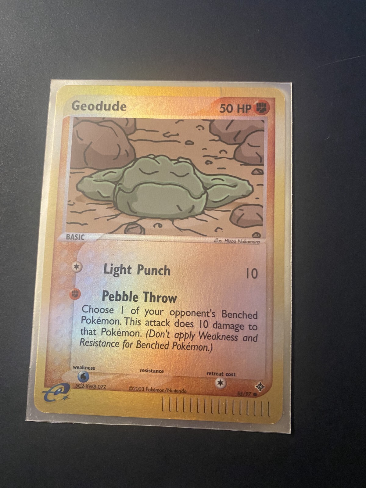 Pokemon Card Geodude 55/97 EX Dragon Reverse Holo 107💎NM💎