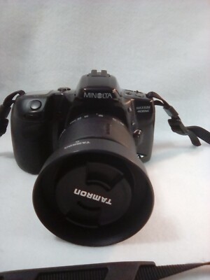 Minolta 400si Maxxum 35mm Film Camera W/ Tamron 28-80 mm Zoom Lens + Case