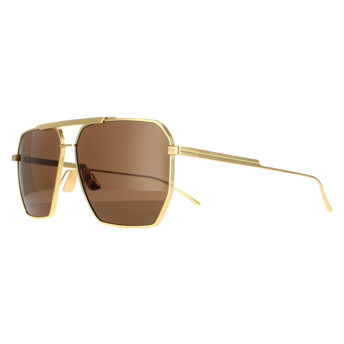 Bottega Veneta Sunglasses BV1012S 003 Gold Brown | eBay
