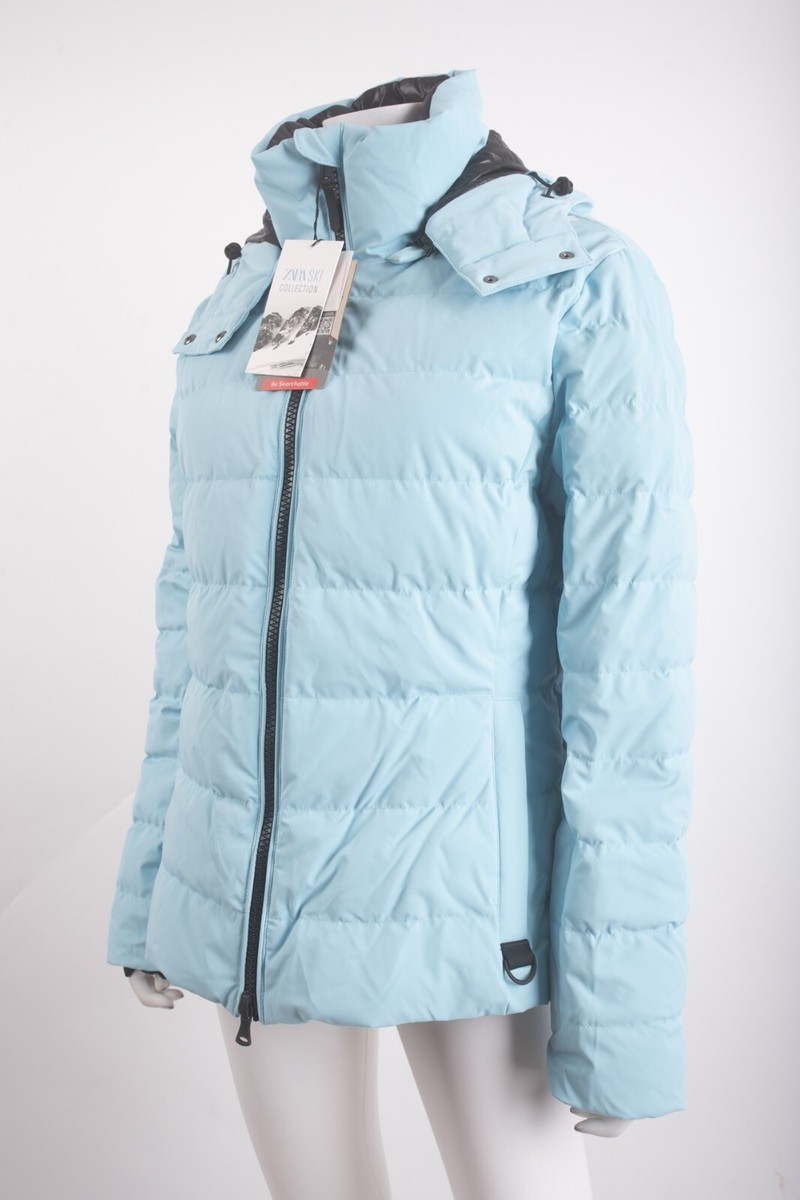 Zara Recco Womans Ski Jacket Coat Down Filled Size XL Blue