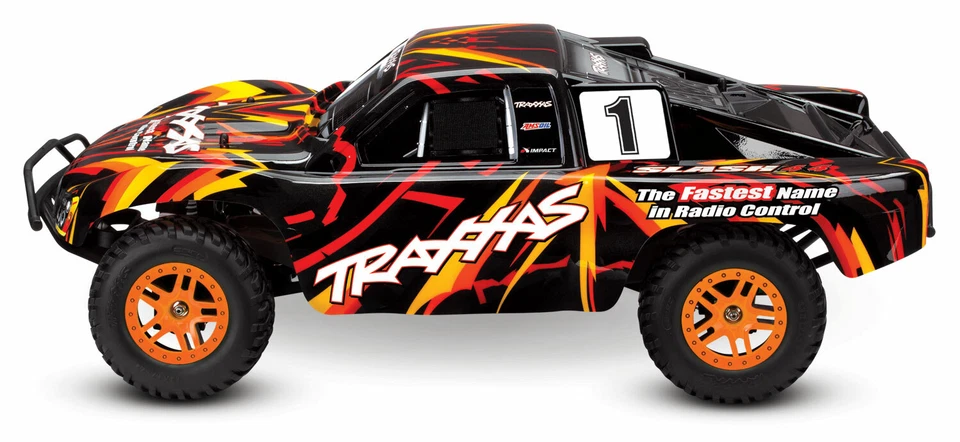 TRAXXAS 68054-1 A SLASH XL 5 Automodello Elettrico 4x4 Brushed Arancione Nero - Immagine 3 di 4