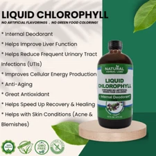 Organic Liquid Chlorophyll, Internal Deodorant Superfood By Natural Herbal Labs.