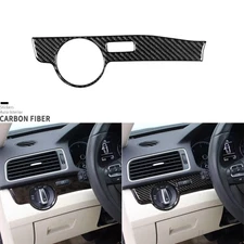 Real Carbon Fiber Headlight Switch Panel Cover Trim For VW Passat NMS B7 2012-19