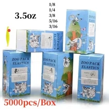 5000pc Dental Ortho Elastics Latex Braces Zoo Packing Rubber Bands w Placer Hook