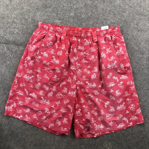 Columbia PFG Shorts Mens Medium Red 