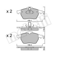 Metelli BremsbeläGe Bremsbelegsatz Vorne FüR Opel Vectra B Saab 900 II