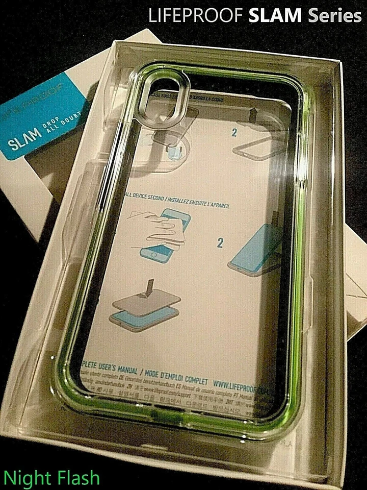 Funda sin pantalla Apple iPhone X/Xs LifeProof serie SLAM (color-flash nocturno) Foto 2 de 4