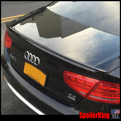 Rear Trunk Lip Spoiler Only 244L (Fits: Audi A8 A8L S8 2010-18) Unpainted Black