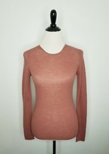 VINCE 100 Wool Sweater Women's Size Small Pale Taupe Lightweight NWOT