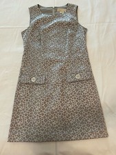 GORGEOUS! Michael Kors Grey/silver Jacquard MiniDress Size 2 Sleeveless, Pockets