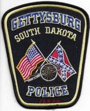 Gettysburg Police, SD (Old Style) (4.5" x 5.5") shoulder police patch (fire)