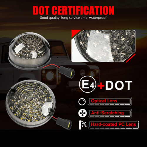 10pcs For Land Rover Defender 90/110 90-16 Complete Light LED Upgrade Kit Smoke - Picture 7 of 9