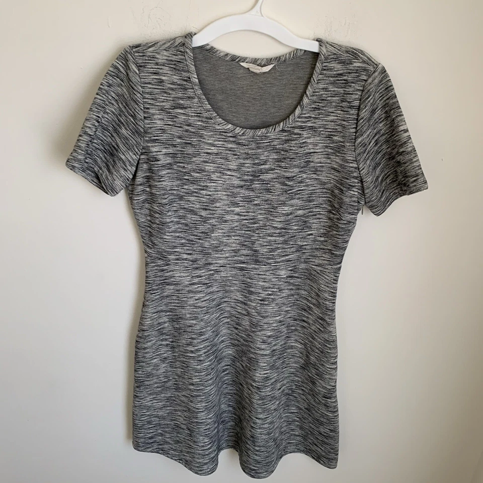 Vestido Vaina Tul Tweed S Negro Gris Crema Texturizado A60560 Trabajo Carrera Corto Foto 3 de 4