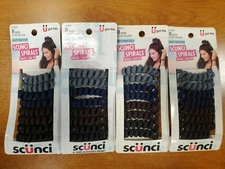 4 Packs of 8: Scunci Spirals Wristie + Hair Ties Dent-Free Hold (3559)-R7P7a