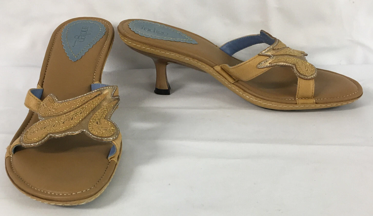 Sandali donna Indigo by Clarks in pelle marrone punta aperta con tacco taglia (7)M ottime condizioni