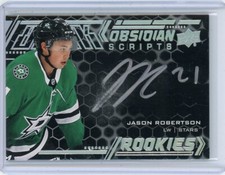2020-21 U.D.  BLACK HOCKEY OBSIDIAN SCRIPTS AUTOGRAPH STARS Jason Robertson