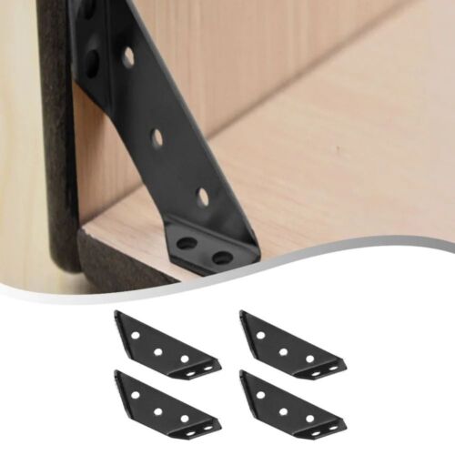 5pcs Durable Triangle Support Black Corner Brackets  Reinforcement - Picture 1 of 6
