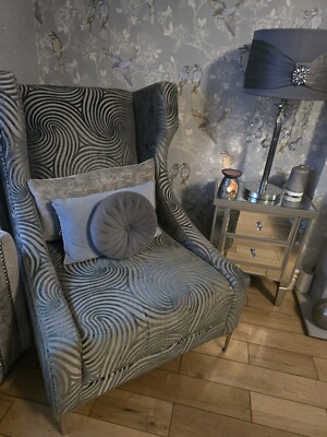 Accent Chair Sofology Wingback Chair Sofology Midas Titan Swirl