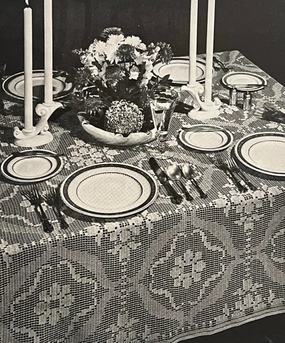 1940's Crochet Patterns Books Old & New Favorites Doilies & Tablecloths Filet + - Picture 17 of 24
