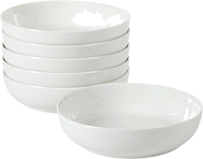 Gibson Home Zen Buffet Pasta Bowls Set of 6, 41Oz Porcelain Salad Bowls and Serv