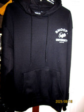 PEANUTS BRAND Snoopy Joe Cool Hooded Black Sweatshirt w/pouch pocket XL NWOT
