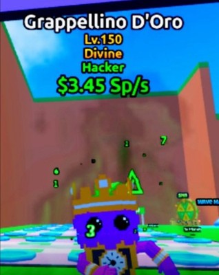 3.45 SP/s Grappellino D Oro HACKER  | Escape Tsunami For Brainrots  